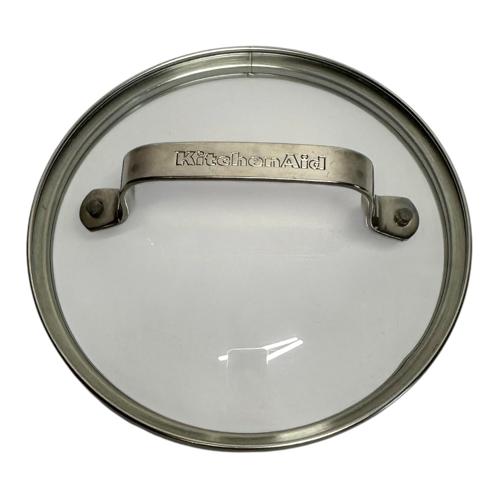KitchenAid 6.5 Inch Tempered Glass‎ Replacement Lid Stainless Steel Rim Handle